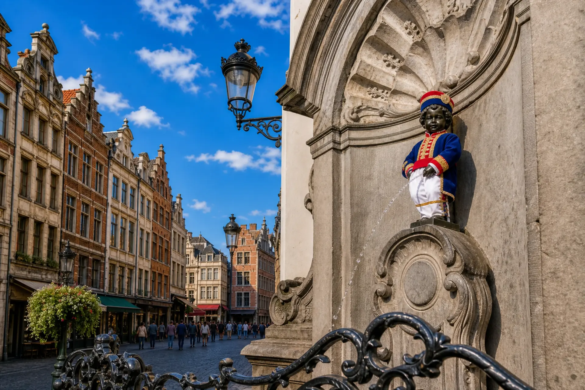 Brusel - Manneken Pis a Royal Galleries