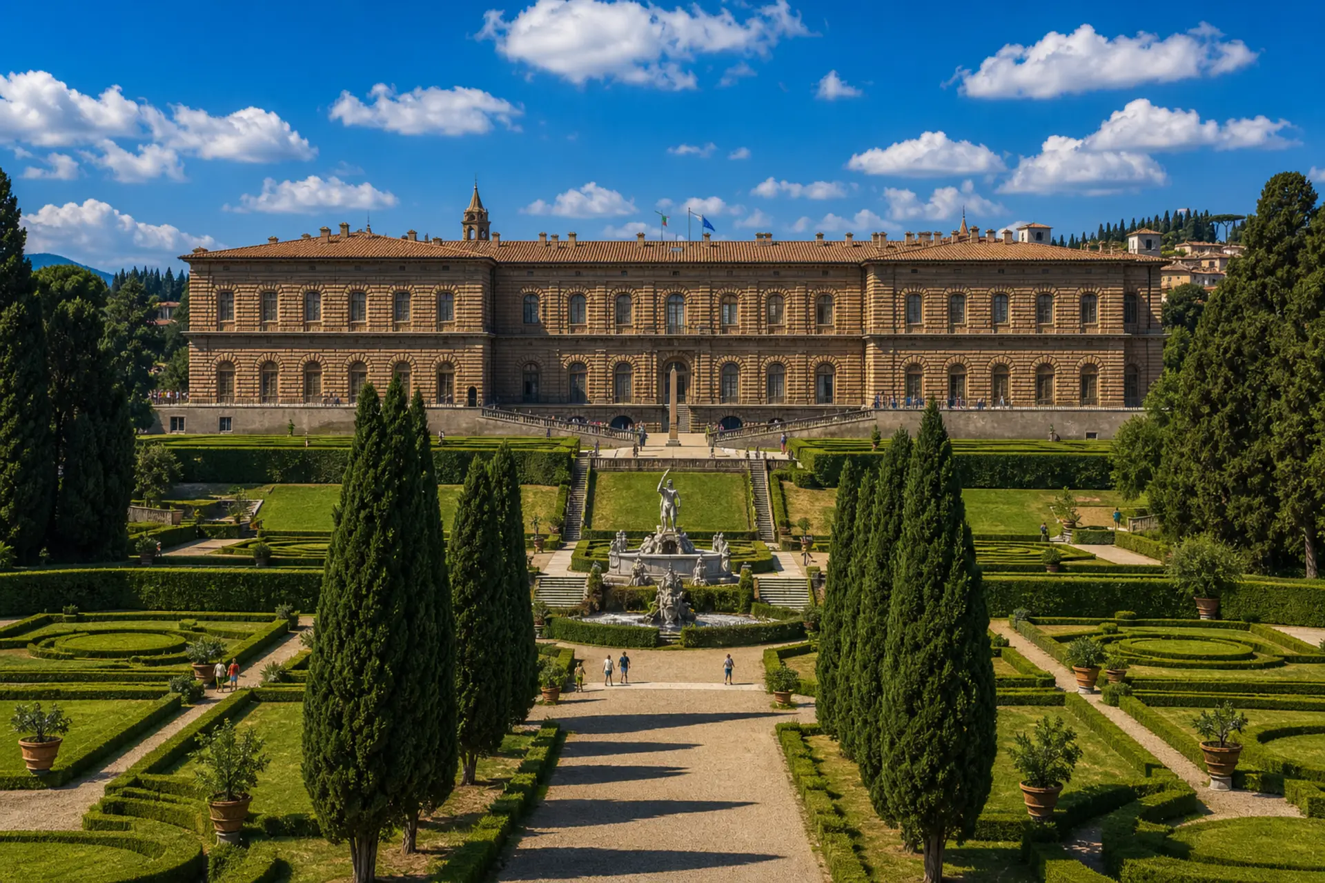 Boboli zahrady a Palazzo Pitti