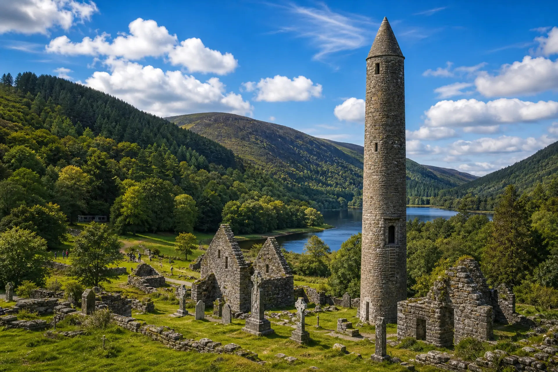 Glendalough - klášterní údolí