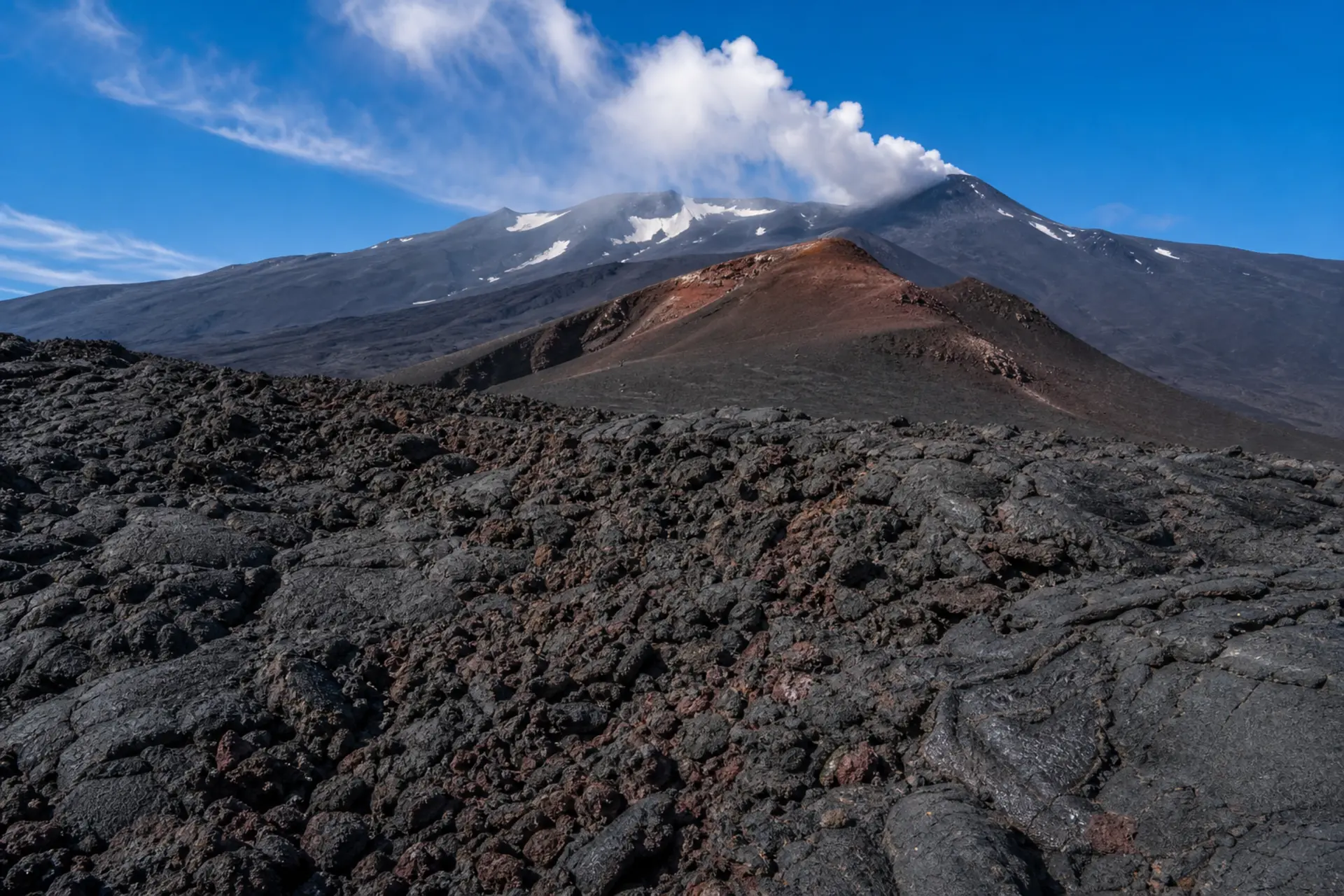 Etna - aktivní sopka Sicílie