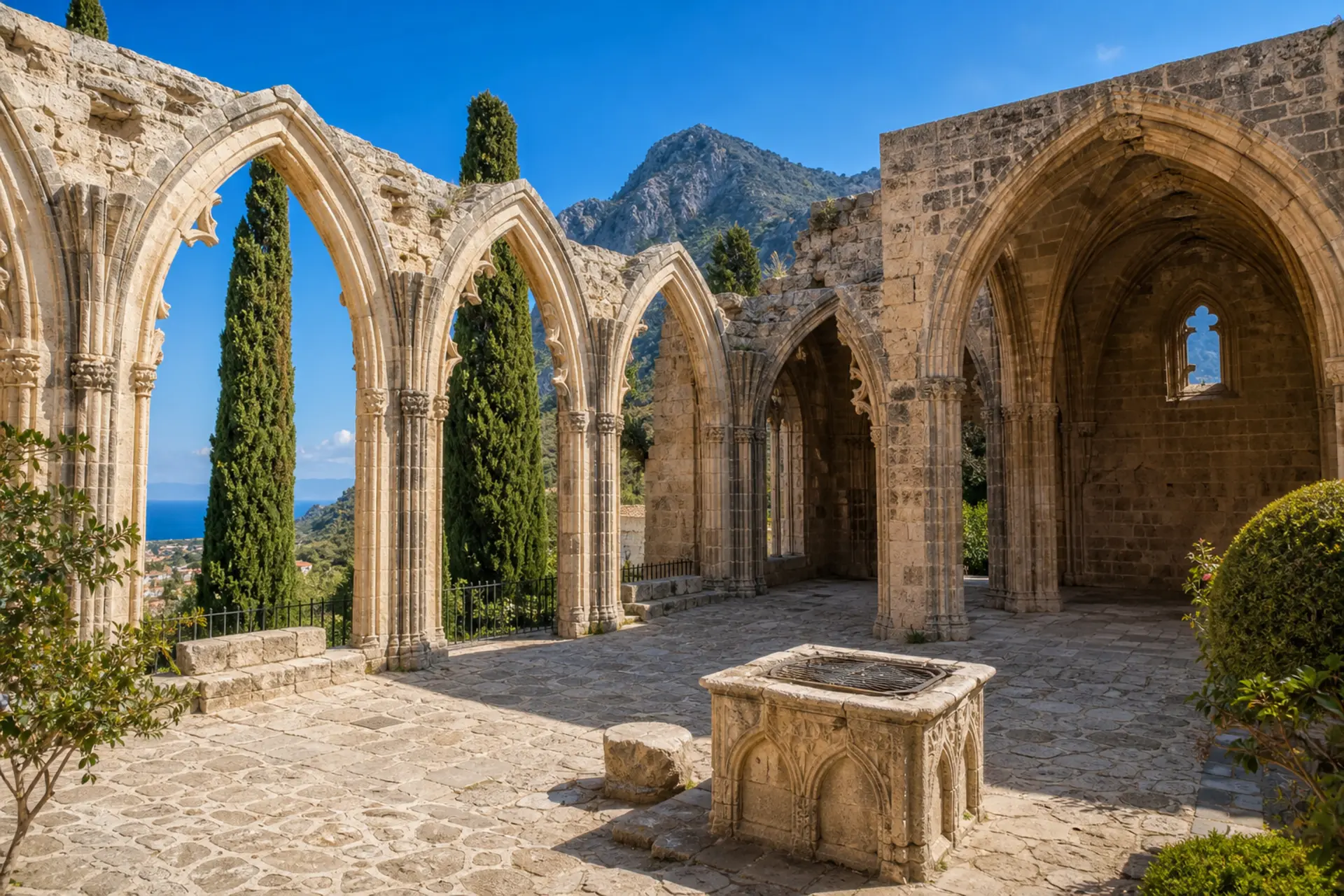 Bellapais Abbey a severní Nicosia