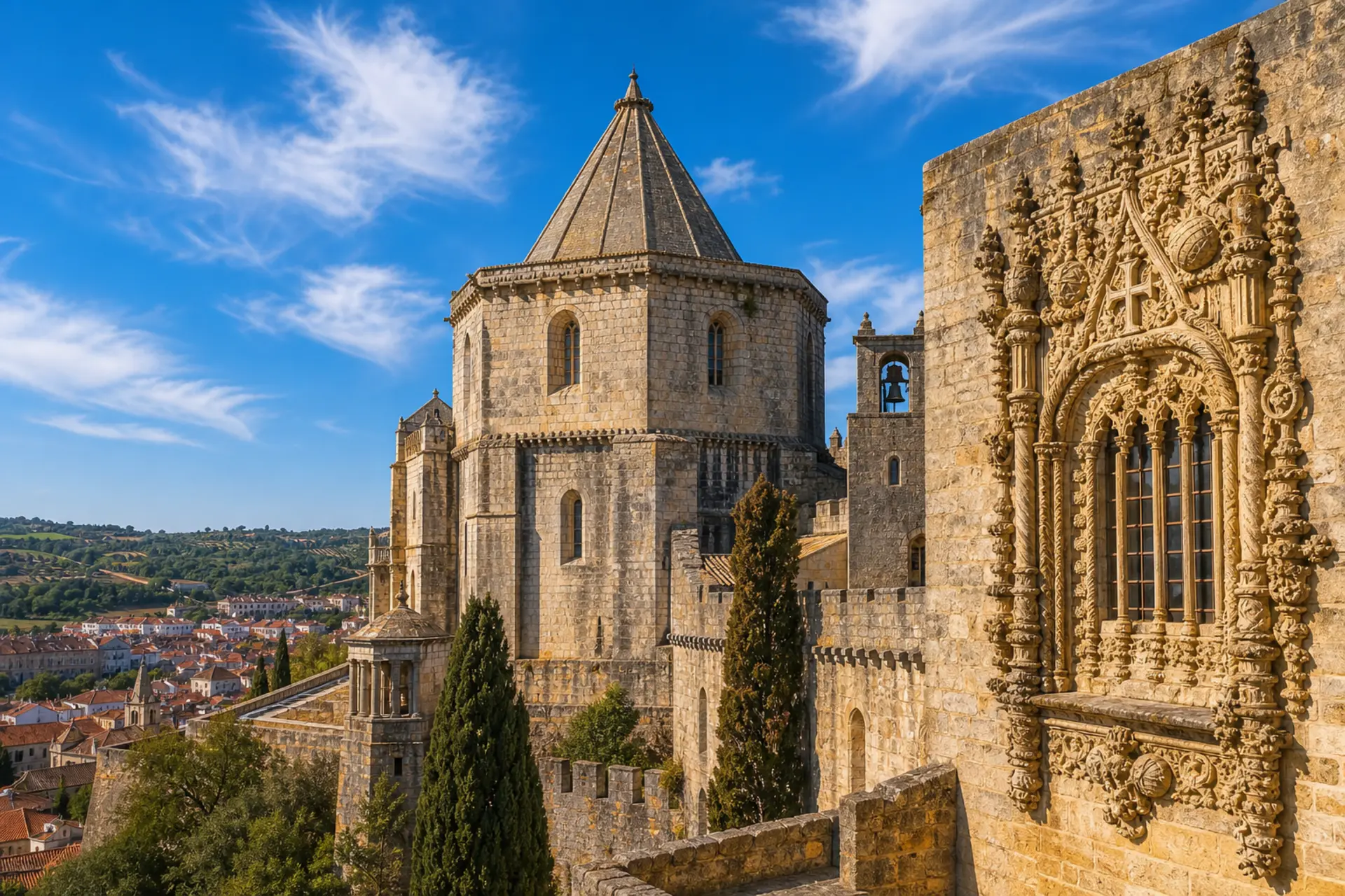 Tomar - Convento de Cristo, klášter templářů
