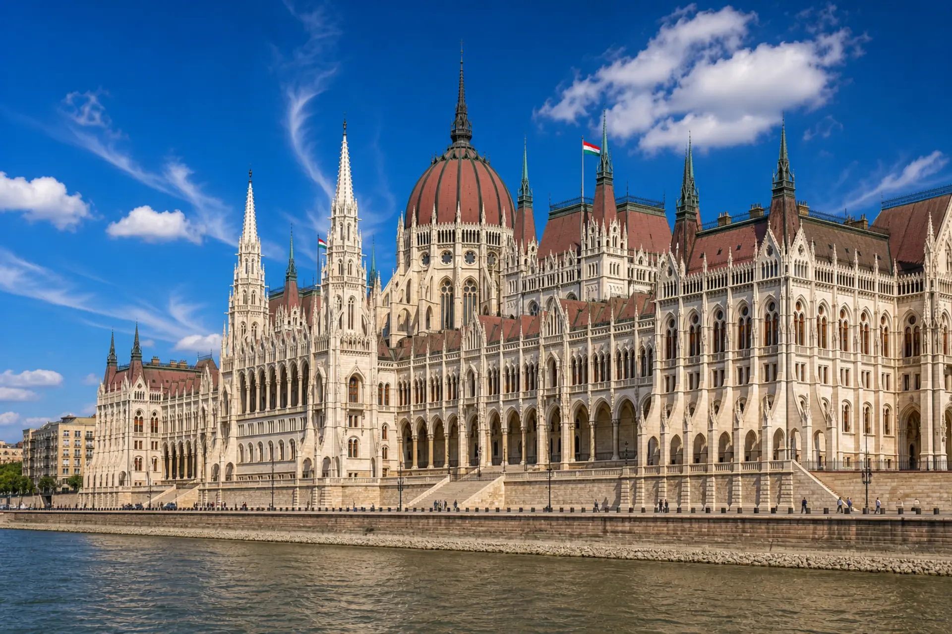 Parlament a nábřeží Dunaje