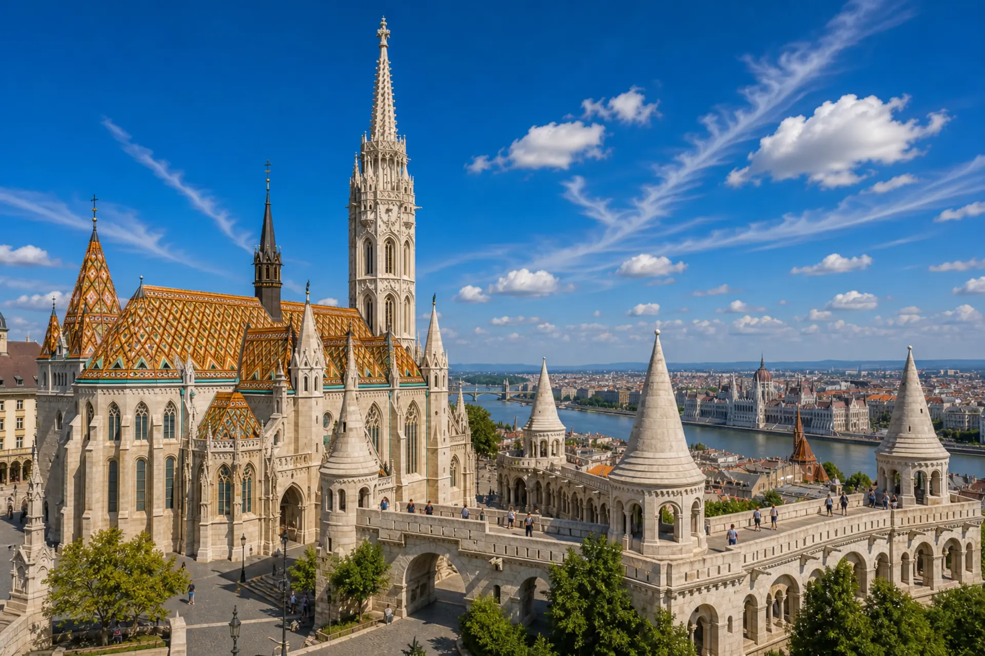 Buda - hradní čtvrť a Mátyásův chrám