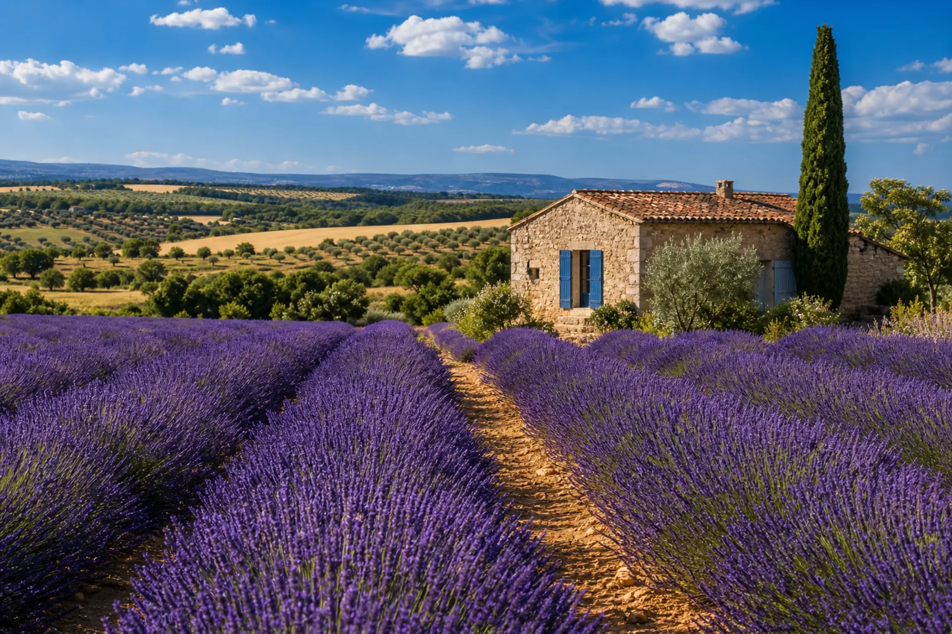 Lavendulová pole Valensole