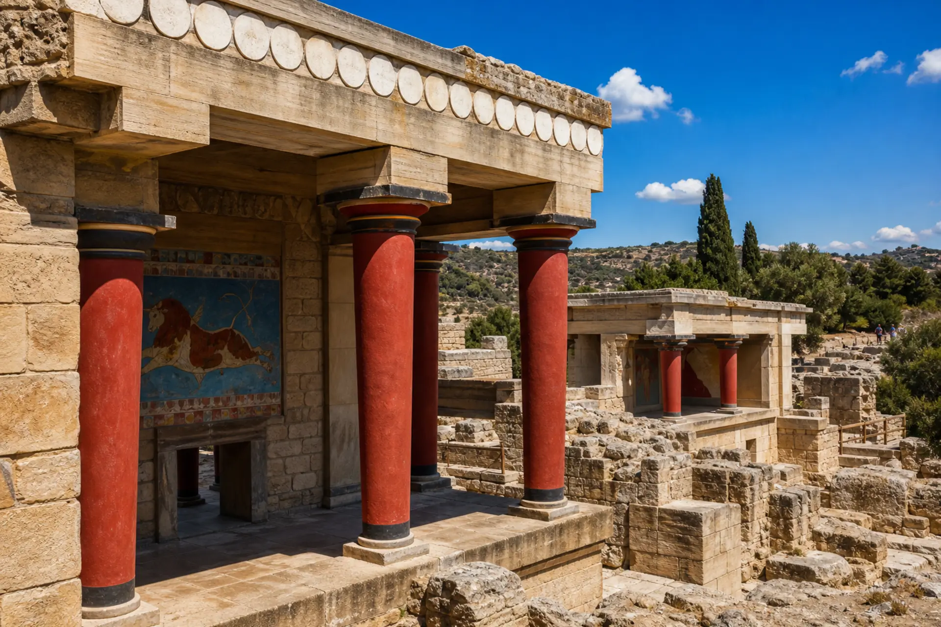 Knossos - mínojský palác na Krétě