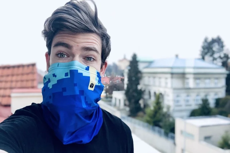 Antivirový nákrčník na podporu CF Hero: modrý - foto 03