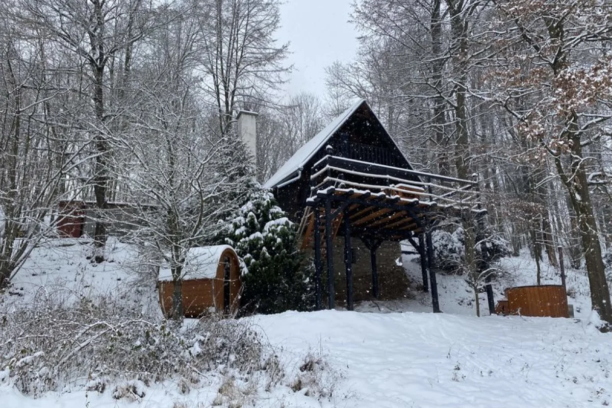 Kouzelná chata na samotě u jezera se saunou a vířivkou - foto 04