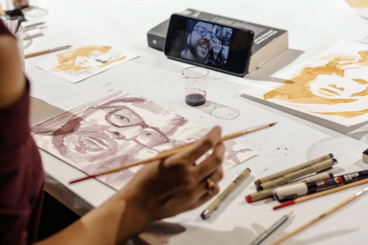 Malování vínem ArtMoment protkané degustací a výkladem od someliéra - foto 04