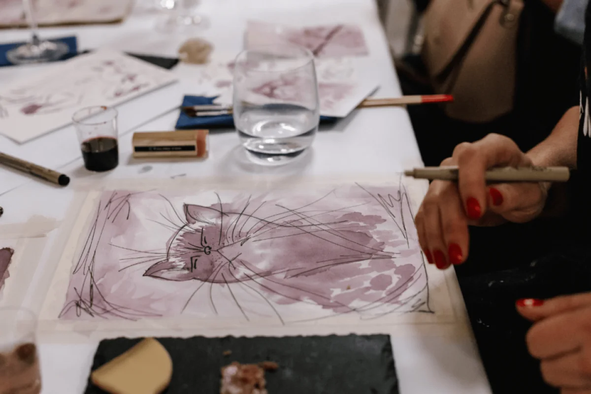 Malování vínem ArtMoment protkané degustací a výkladem od someliéra - foto 05
