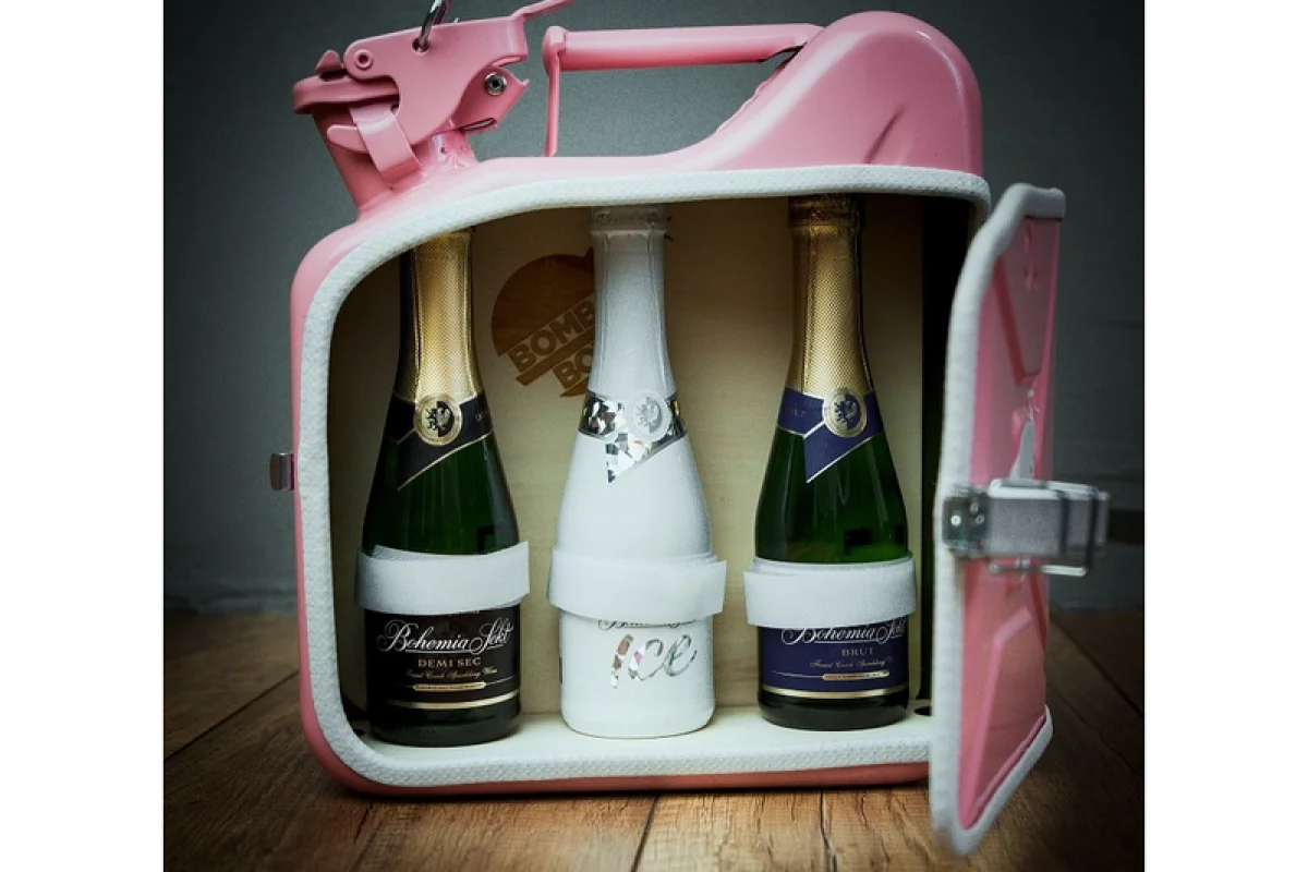 Mini kanystr bar set šumivých vín Bohemia Sekt Celá ČR - foto 01