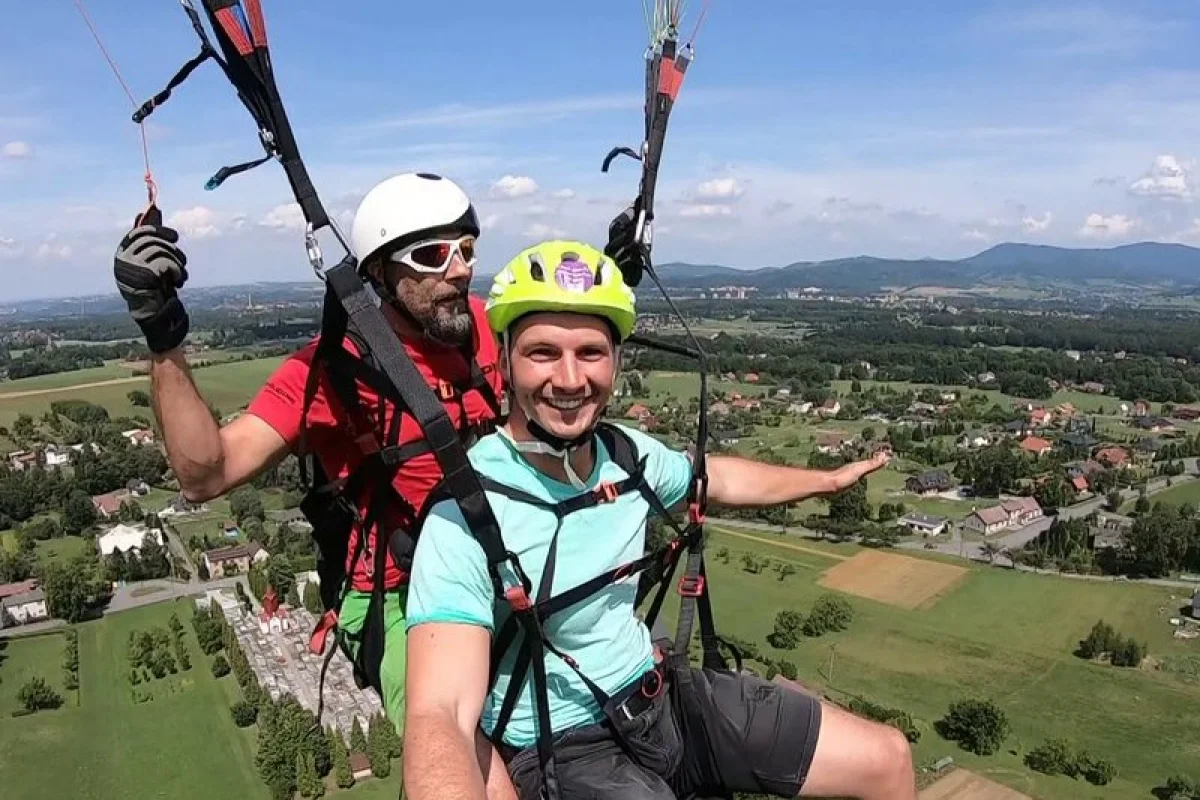 Tandemový paragliding - termický let - foto 04