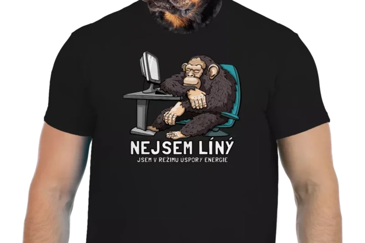 Vtipné tričko Bastard: Nejsem líný - foto 01