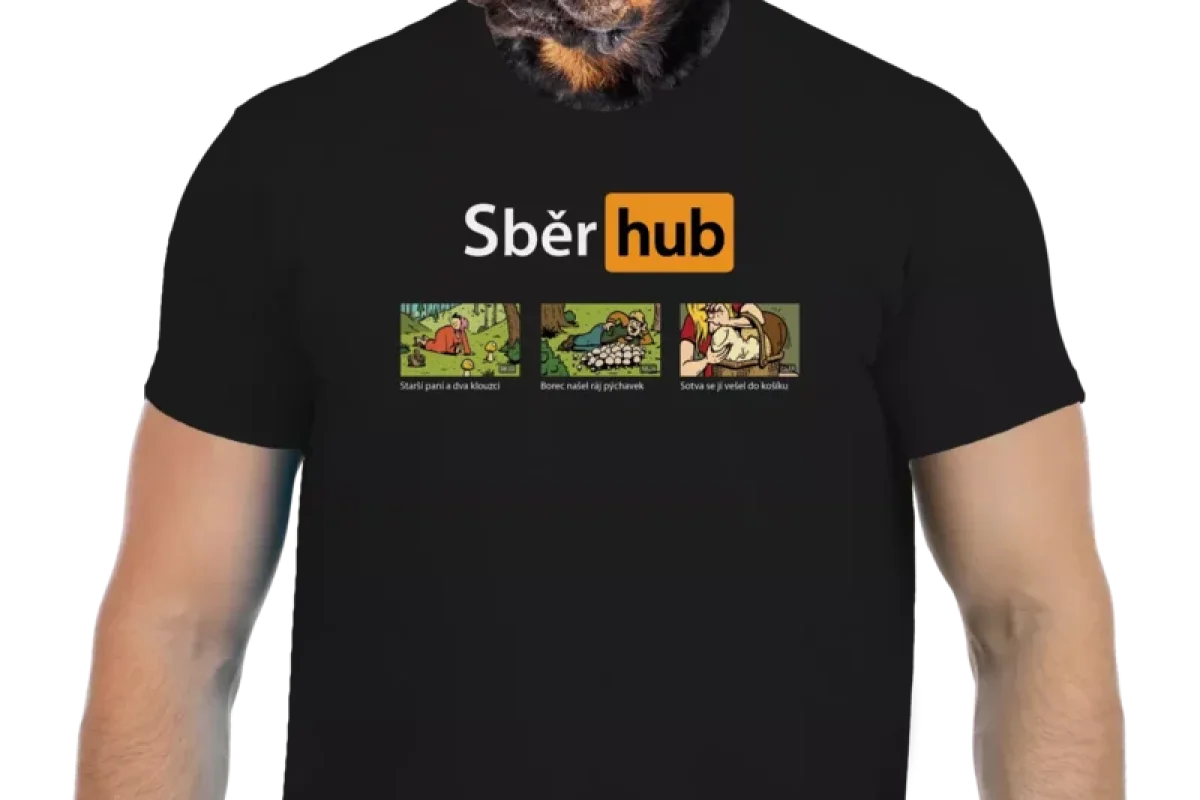 Vtipné tričko Bastard: Sběr hub - foto 01