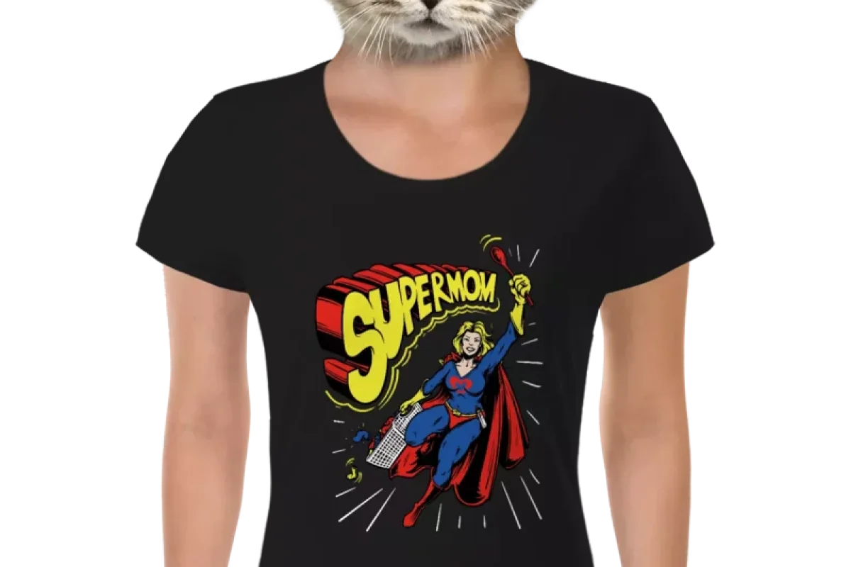 Vtipné tričko Bastard: Supermom - foto 01