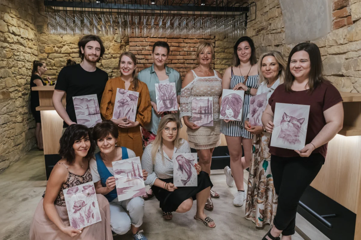 Zážitkové malování vínem + degustace se sommeliérem - foto 03